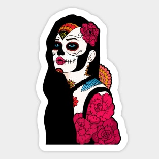 Sugar skull girl Sticker